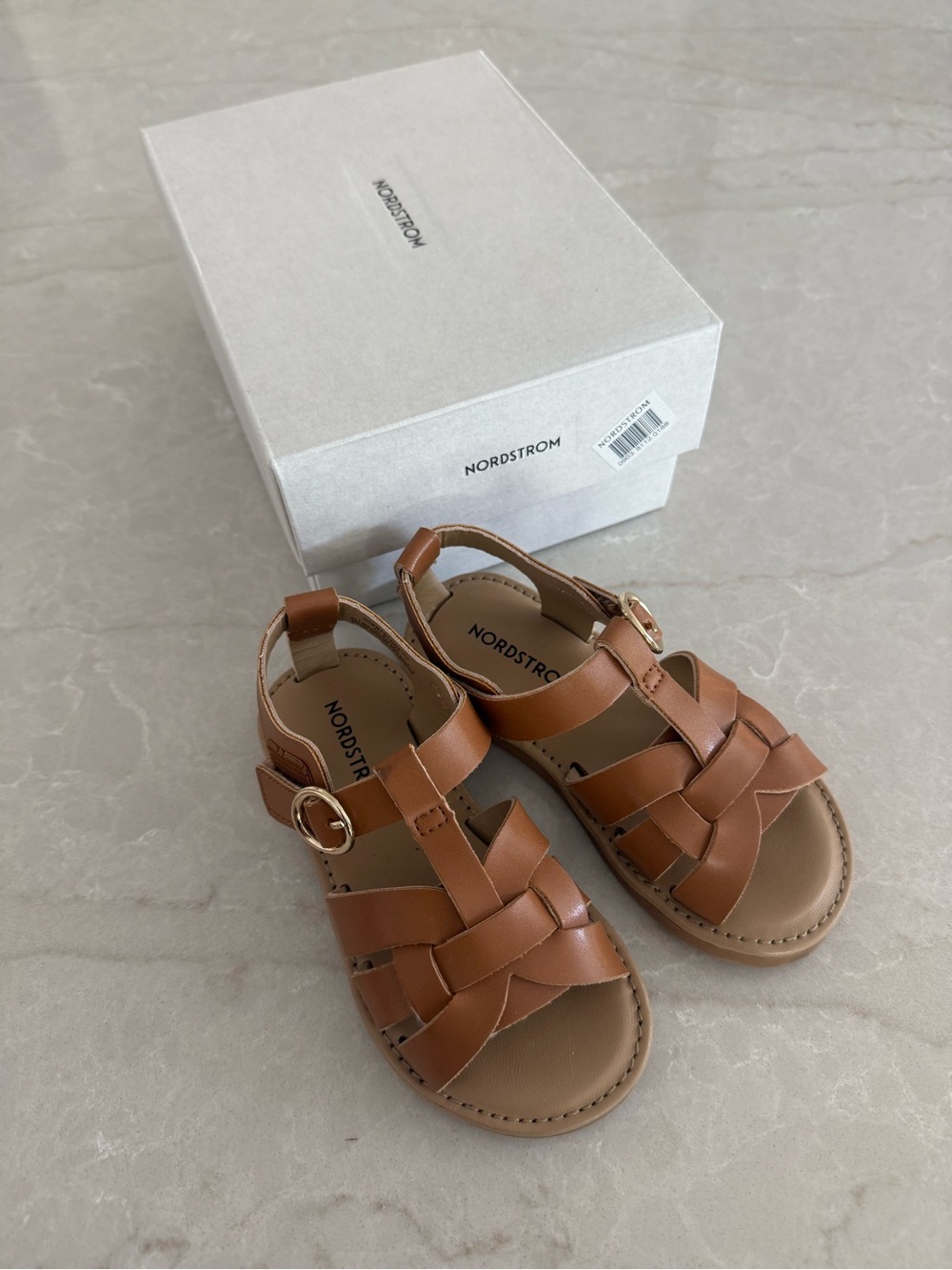 Nordstrom Kids Cognac Woven Sandals